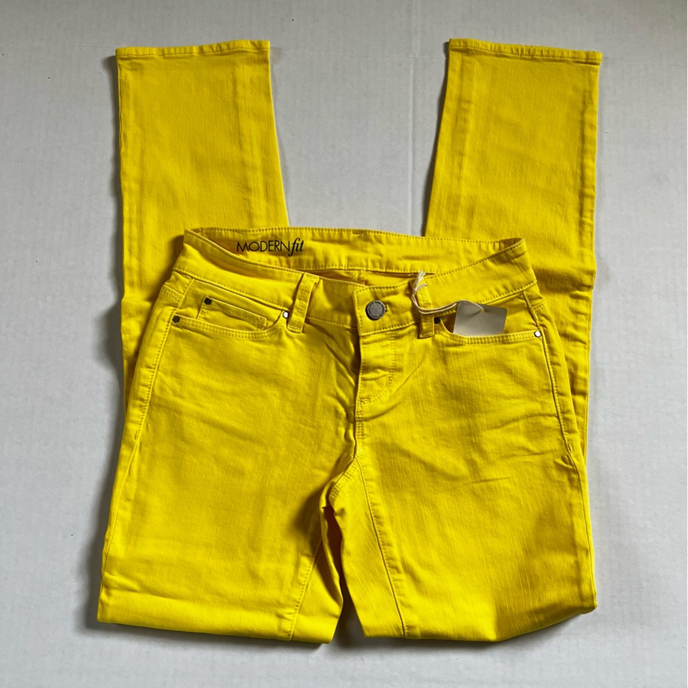 Ann Taylor Modern Fit Yellow Jeans - Picture 2 of 7